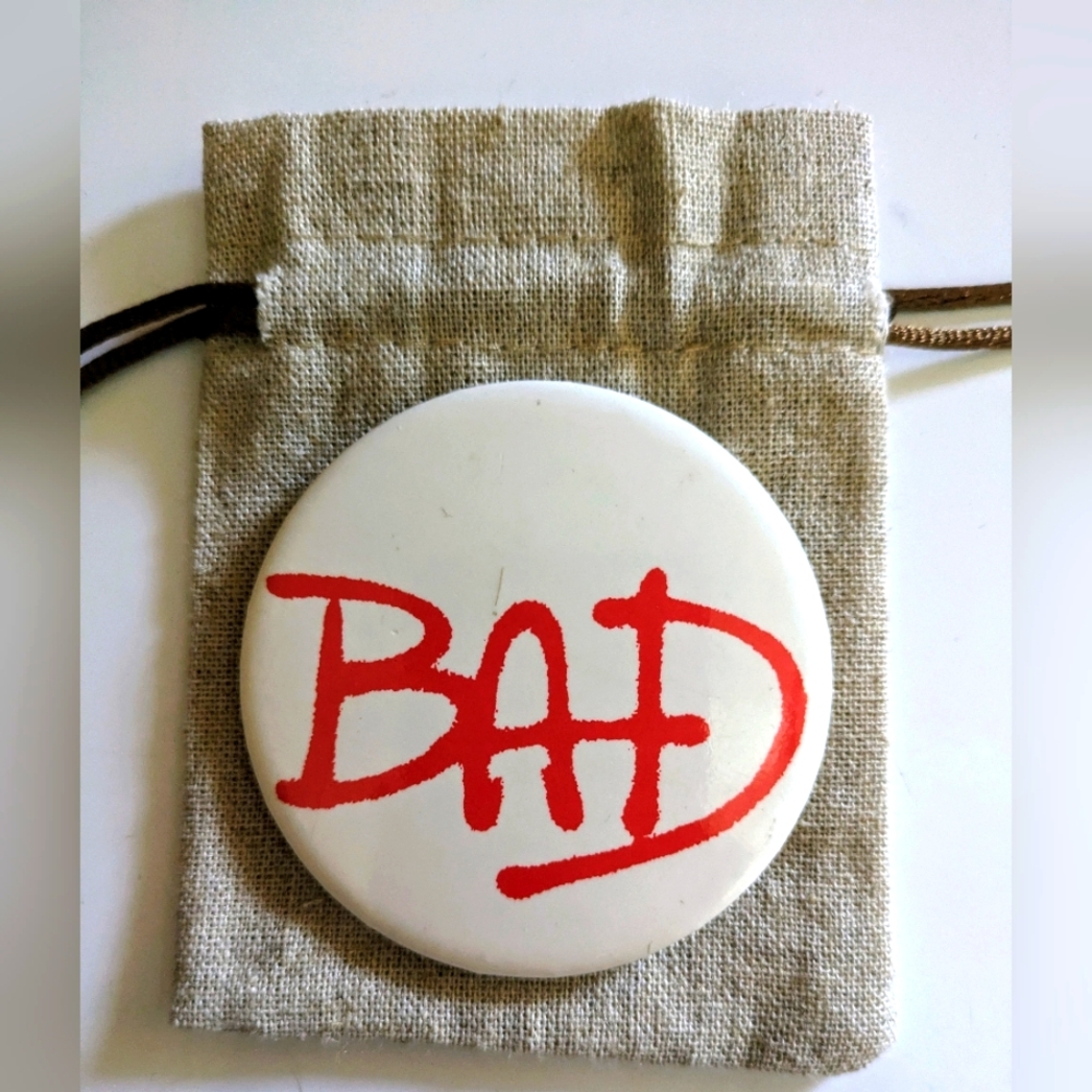 Michael Jackson Vintage 'BAD' Button Pin - 2.5" diameter